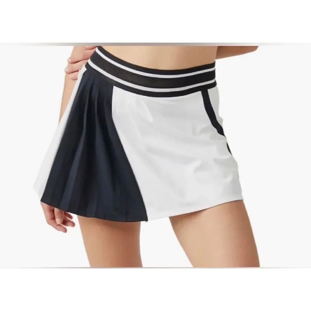 Free people movement Large round robin black white skort golf tennis hiking 